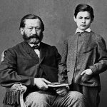 Зигмунд Фрейд в детстве с отцом